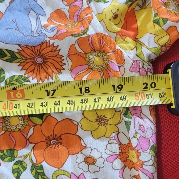 Disney Winnie The Pooh Floral Print Button Down Shirt Size S/M - Picture 5 of 7